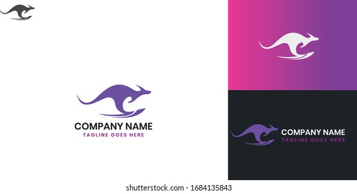 Kangaroo Logo - All elements on this template are editable with vector software