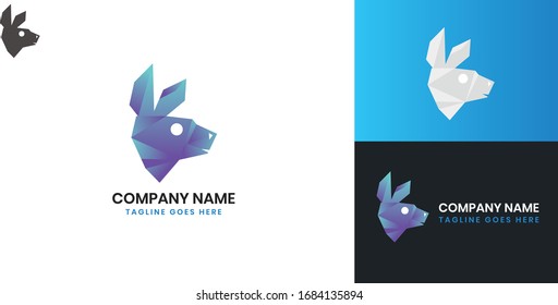 Kangaroo Logo - All elements on this template are editable with vector software