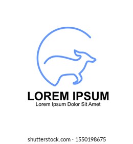 Kangaroo Logo. Animal Logo Template