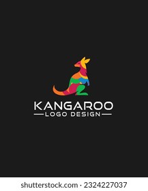 Logotipo canguro | Logotipo de símbolo australiano | Diseño de logotipos 