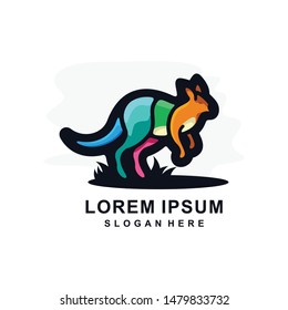 kangaroo logo design art vevtor awesome
