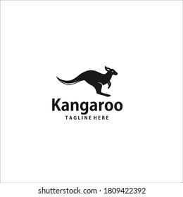 kangaroo logo design icon silhouette vector