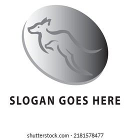 kangaroo logo design icon template
