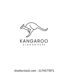Kangaroo logo design icon vector