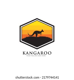 Kangaroo Logo design inspiration Vector.