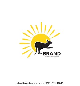 Inspiración en el diseño del logotipo de canguro Vector
