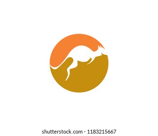 kangaroo logo design template
