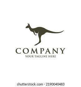 Kangaroo logo design vector images