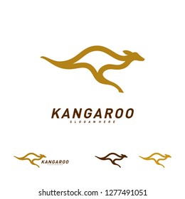 Kangaroo logo Design Vector Template. Kangaroo Fast Logo Concepts