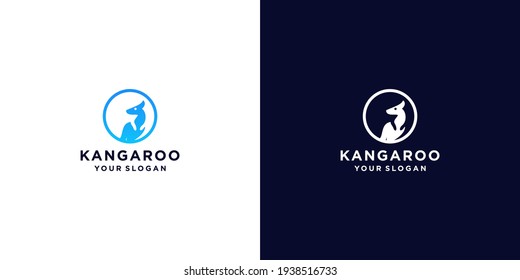 kangaroo logo design vetor inspiration