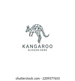 Kangaroo logo desing icon vector