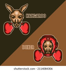 Kangaroo Logo in Esport Style