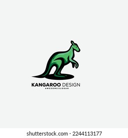 Farbverlauf-Symbol für Känguru-Logo, Vektorgrafik