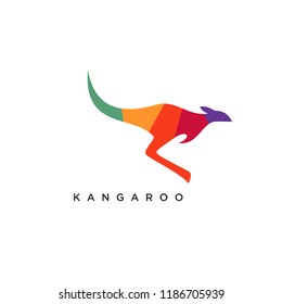 kangaroo logo icon designs vector
