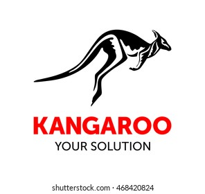 kangaroo logo icon emblem vector