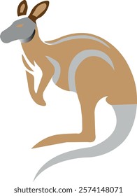 Kangaroo logo icon vector .