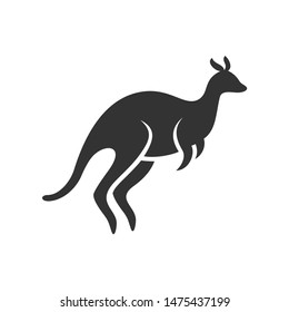 Kangaroo logo icon vector. Flat design template