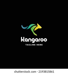 kangaroo logo icon vector template