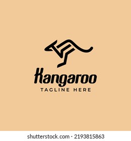 kangaroo logo icon vector template