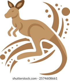 kangaroo logo icon vector white background .