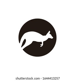kangaroo logo Ideas. Inspiration logo design. Template Vector Illustration. Isolated On White Background