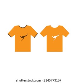 kangaroo logo illustration design template for t-shirt printing