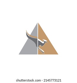 kangaroo logo illustration vector design template