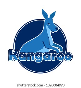 kangaroo logo isolated on white background. vector illustration