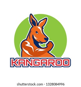 kangaroo logo isolated on white background. vector illustration