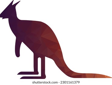 Logo de Kangaroo. Canguro aislado sobre fondo blanco
