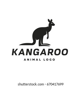 Kangaroo logo modern illustration of a vector design in a flat style art