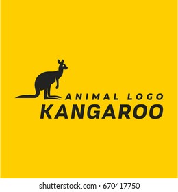 Kangaroo logo modern illustration of a vector design in a flat style art