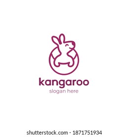 Kangaroo logo or rabbit logo. Vector design