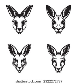 Kangaroo logo set - Premium design collection - Vector Illustration