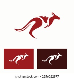 Símbolo del logo canguro - Logo de Australian Animal - Se puede usar como logo de empresa o de negocios, deportes y recreación 