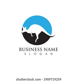 kangaroo logo and symbol vector