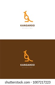 Kangaroo logo template.