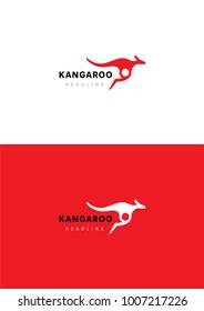 Kangaroo logo template.