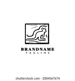 icono de plantilla de logotipo de kangaro ilustración vectorial moderna