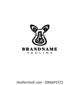 kangaroo logo template icon modern vector illustration