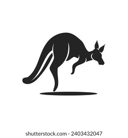 Kangaroo Logo template Isolated. Brand Identity. Icon Abstract Vector graphic