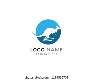 kangaroo Logo Template vector illustration