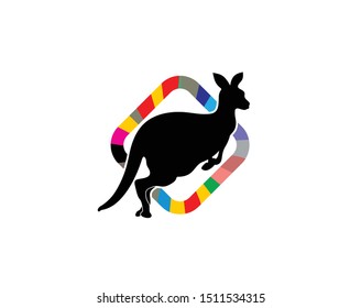 kangaroo Logo Template vector illustration design