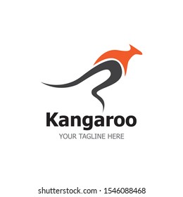 Kangaroo Logo Template vector illustration simple icon