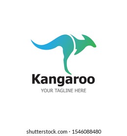 Kangaroo Logo Template vector illustration simple icon