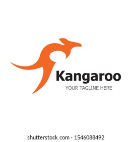 Kangaroo Logo Template vector illustration simple icon