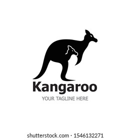 Kangaroo Logo Template vector illustration simple icon