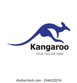 Kangaroo Logo Template vector illustration simple icon