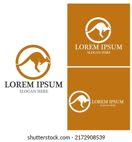 kangaroo Logo Template vector illustration