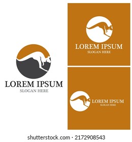 kangaroo Logo Template vector illustration